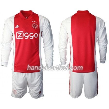 Ajax Amsterdam Kinder Heim Trikotsatz 2020/21 Langarm (+ Kurze Hosen)